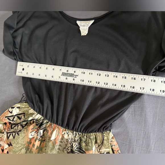 Vintage 1990s Women’s Studio 36
Black Floral Midi Dress With White Belt Size 10 - Picture 13 of 14